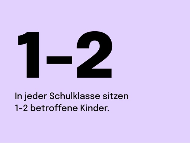 In jeder Schulklasse sitzen 1-2 betroffene Kinder.